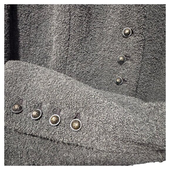 Tahari Grey Textured viscose Wool Suit Blazer Jacket‎ size 12 - Picture 4 of 4